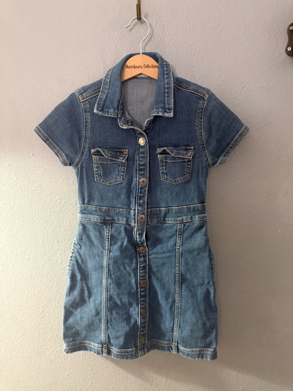 abercrombie kids Blue Denim Jacket with Contrast Stitching